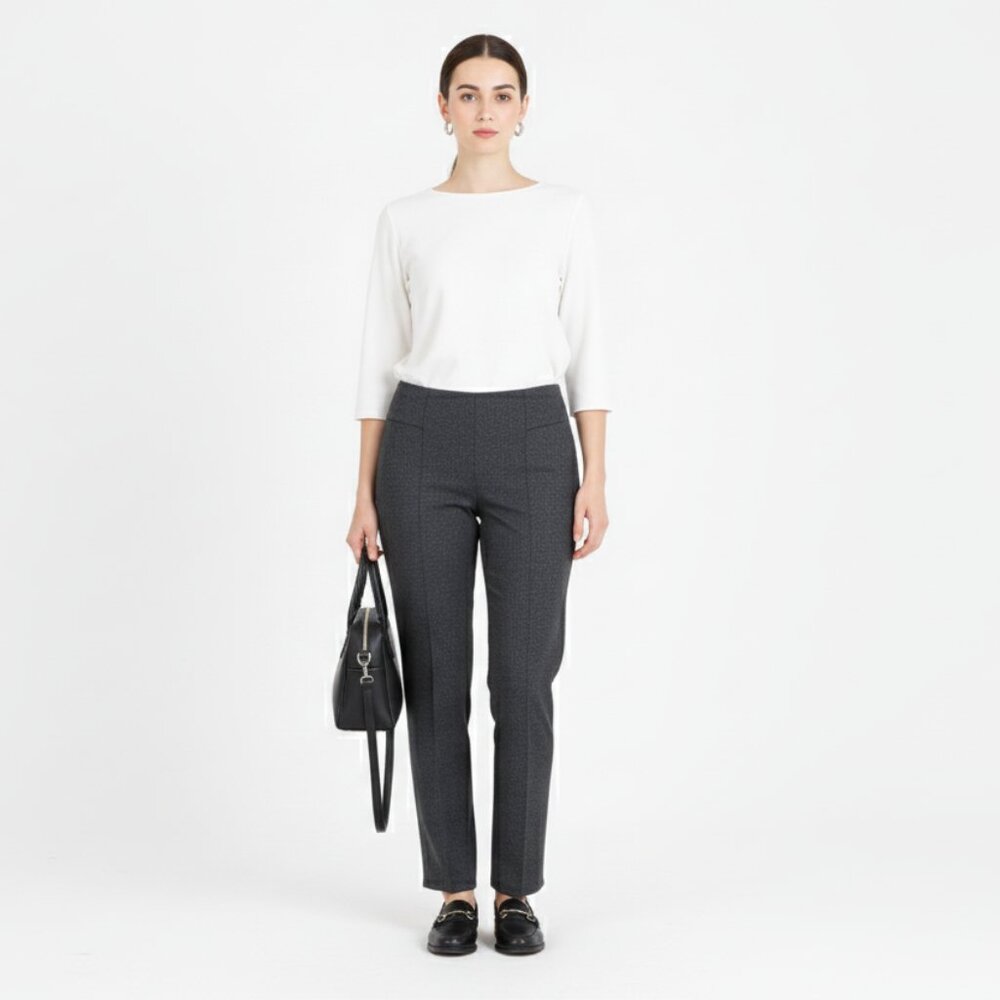 *89th + Madison Grey  Heather Straight Leg Dress Pant
